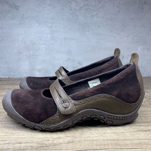 Merrell Shoes - Merrell~Women's~Plaza Bandeau Brown Leather/Suede Mary Jane Shoes~Size 9.5